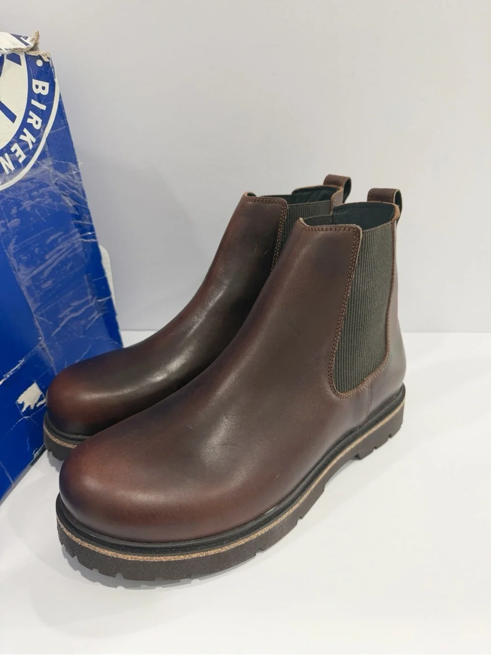 Birkenstock Highwood Slip-On Leather Men’s Chelsea Boots - Chocolate